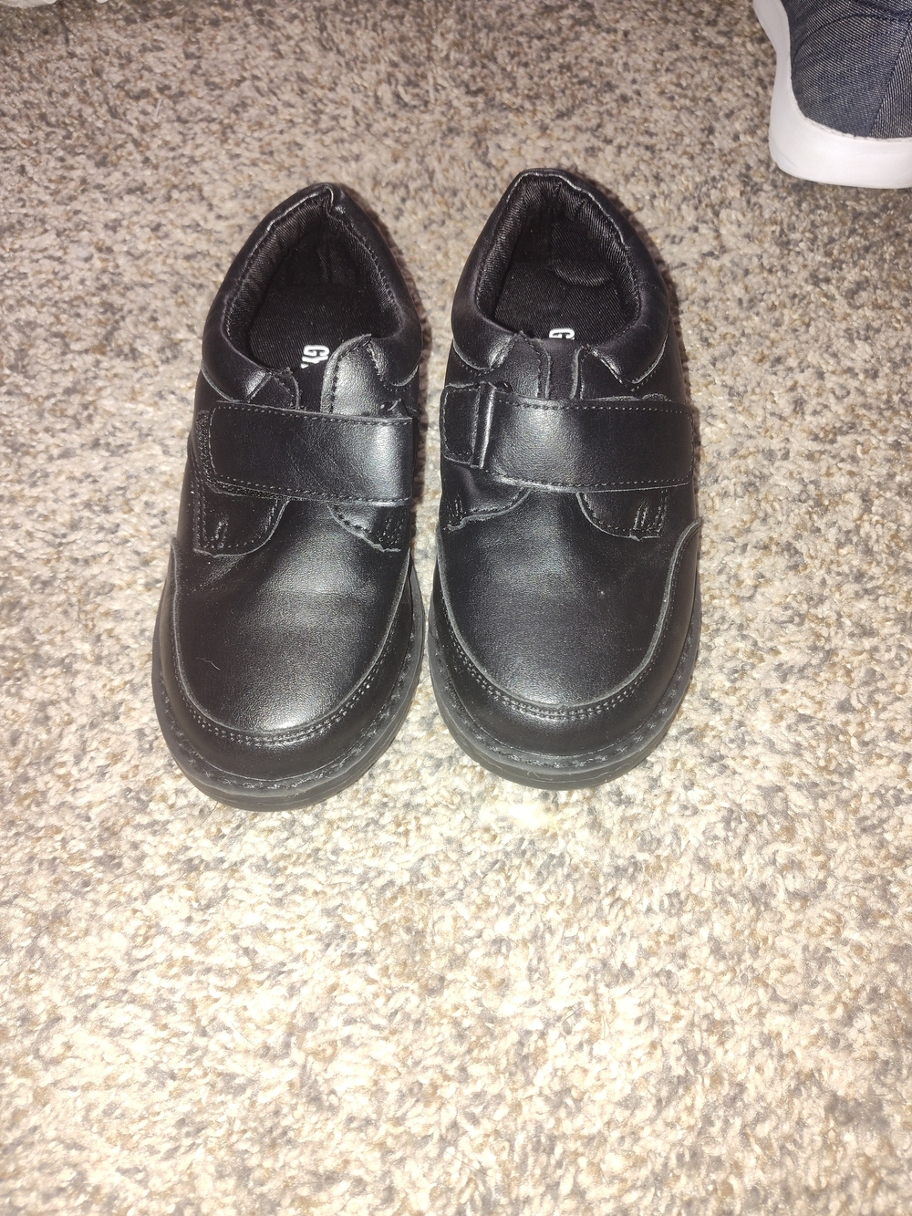 Kids Black Velcro Dress Shoes